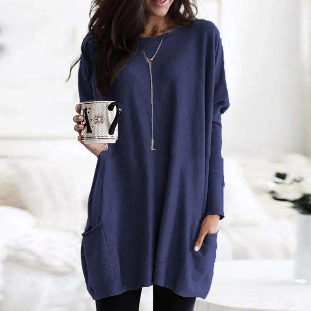 Mila | Relaxed And Stylish Oversized Pocket Tunic Sweater