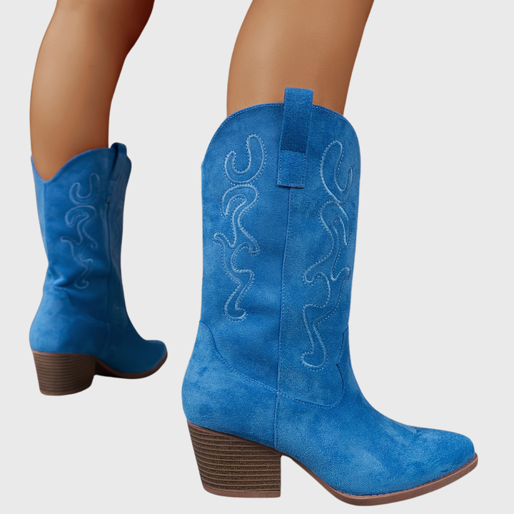 Aurelia | Comfortable And Stylish Wide Calf Cowboy Boots