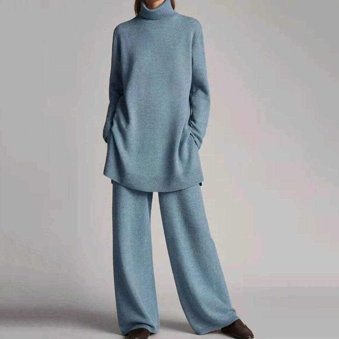 Eleanor | Ensemble deux pièces douillet et confortable en maille à col roulé
