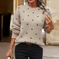 Nova | Elegant And Textured Dotted Knit Sweater