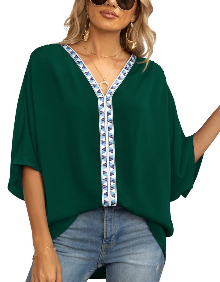 Emily | Top a tunica casual e confortevole con ricami