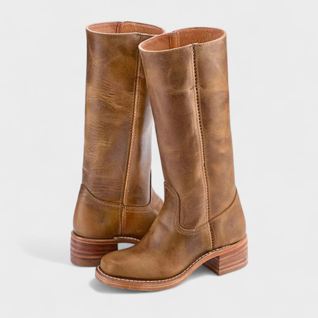 Sophia | Classic And Stylish Western Leather Knee High Boots