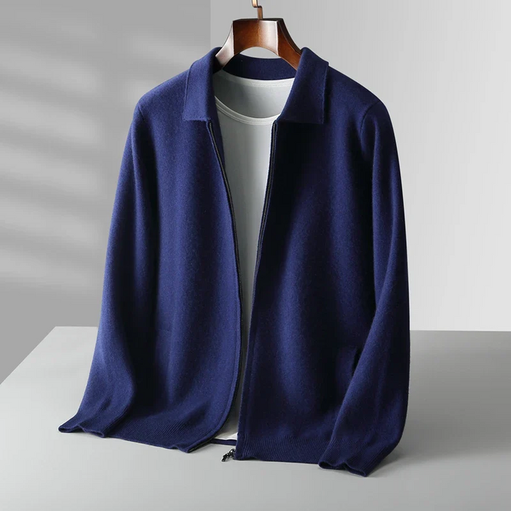 Victor | Cardigan en maille moderne et confortable à fermeture éclair intégrale