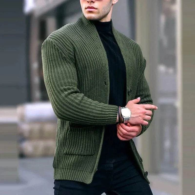 Victor | Gilet cardigan en maille moderne et décontracté