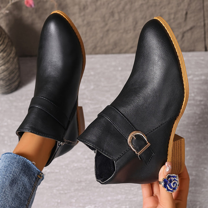Eliana | Stylish Buckle-Strap Chelsea Ankle Boots