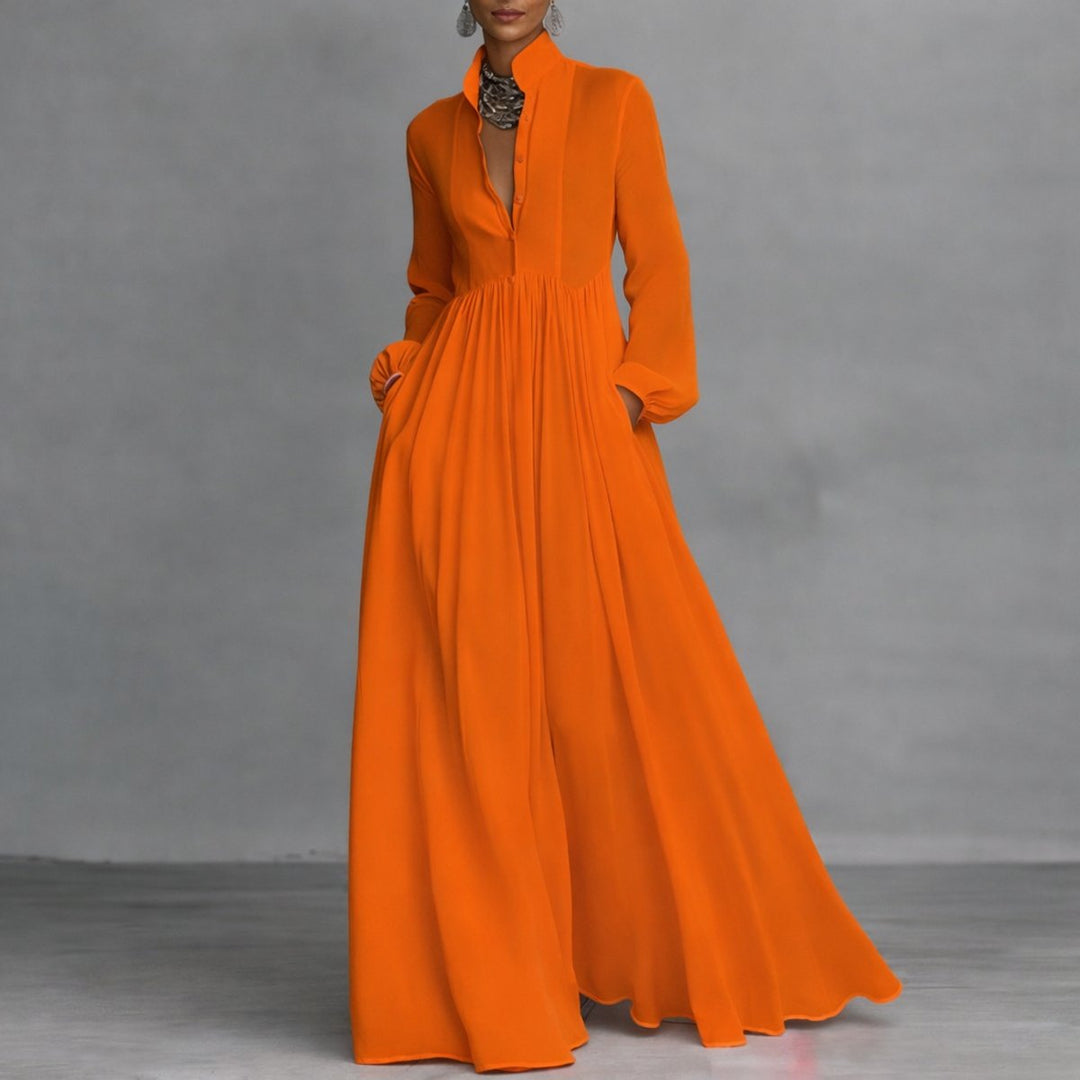 Clara | Versatile and Comfortable Long-Sleeved Maxi Dress