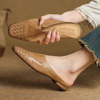 Grace | Mule eleganti e senza tempo in vera pelle intrecciata