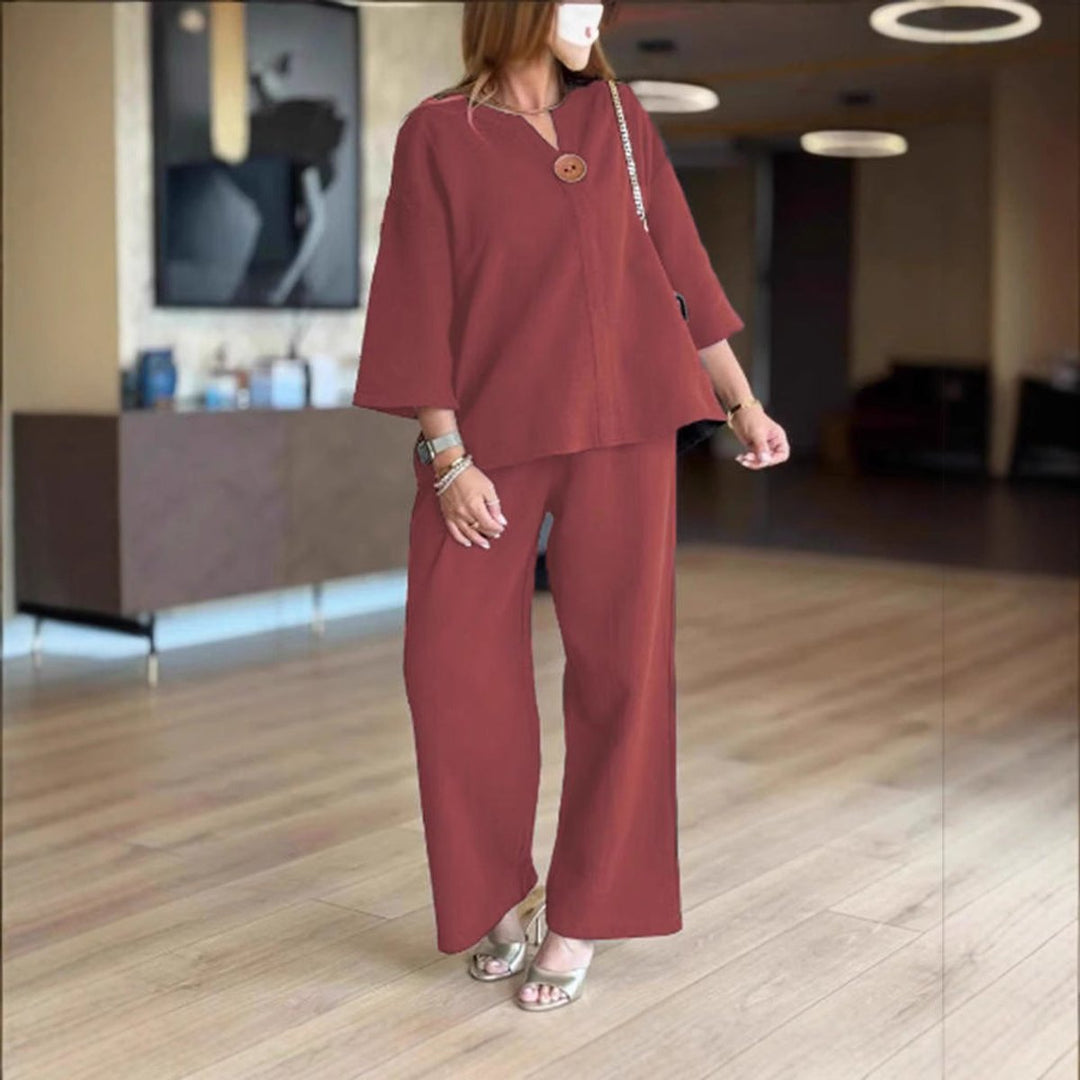 Elizabeth | Ensemble élégant et confortable composé d’une tunique et d’un pantalon large