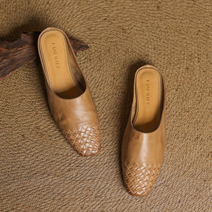 Grace | Mule eleganti e senza tempo in vera pelle intrecciata