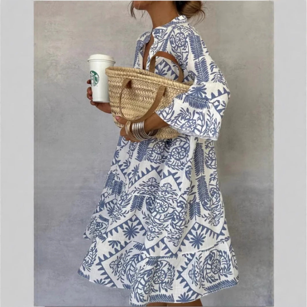 Sophia | Elegantes und bequemes Tunikakleid mit Blumenmuster
