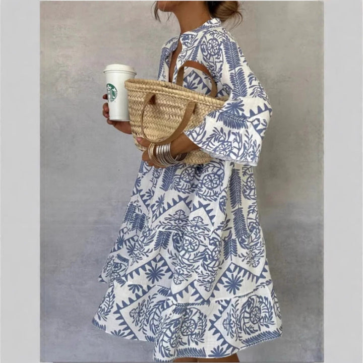 Sophia | Elegantes und bequemes Tunikakleid mit Blumenmuster