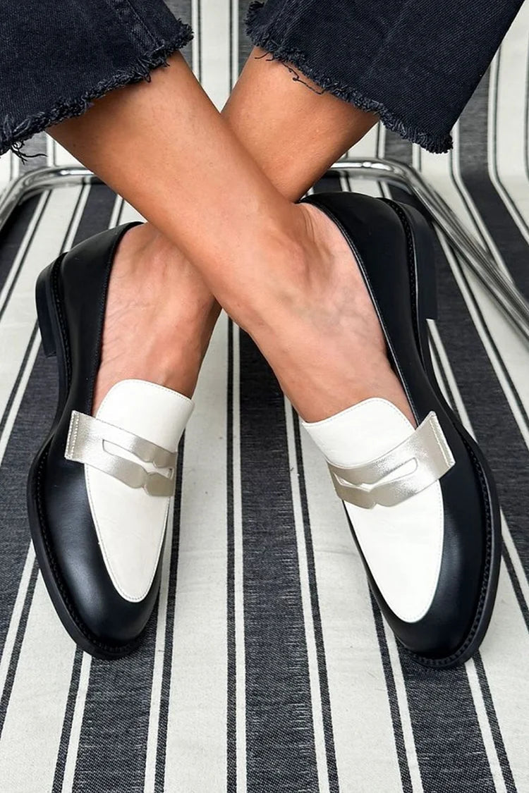 Alessia | Elegant Women's Two-Tone Slip-On Loafers