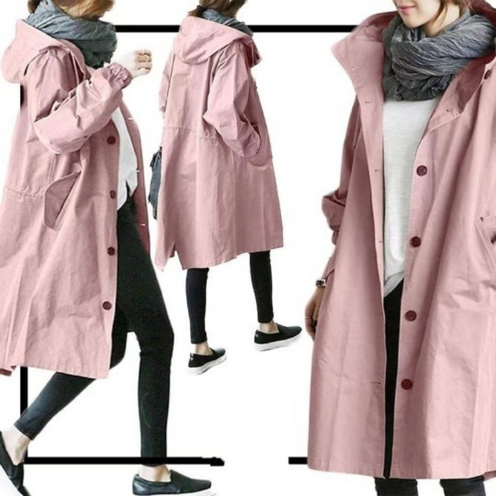 Clara | Trench-coat à capuche, raffiné et protecteur