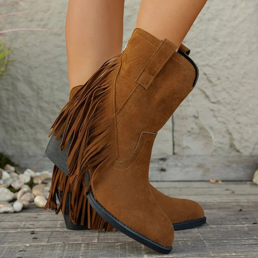 Grace | Bottes de cowboy western chic à franges