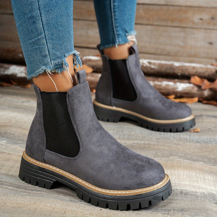 Olivia | Classic Chelsea Platform Ankle Boots