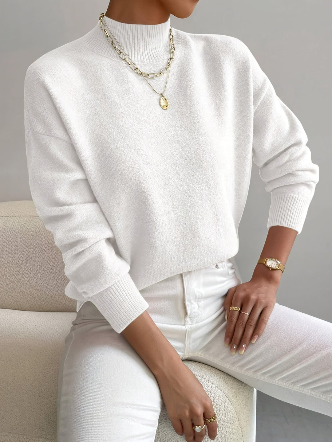 Elena | Elegant And Comfortable Turtleneck Knit Sweater