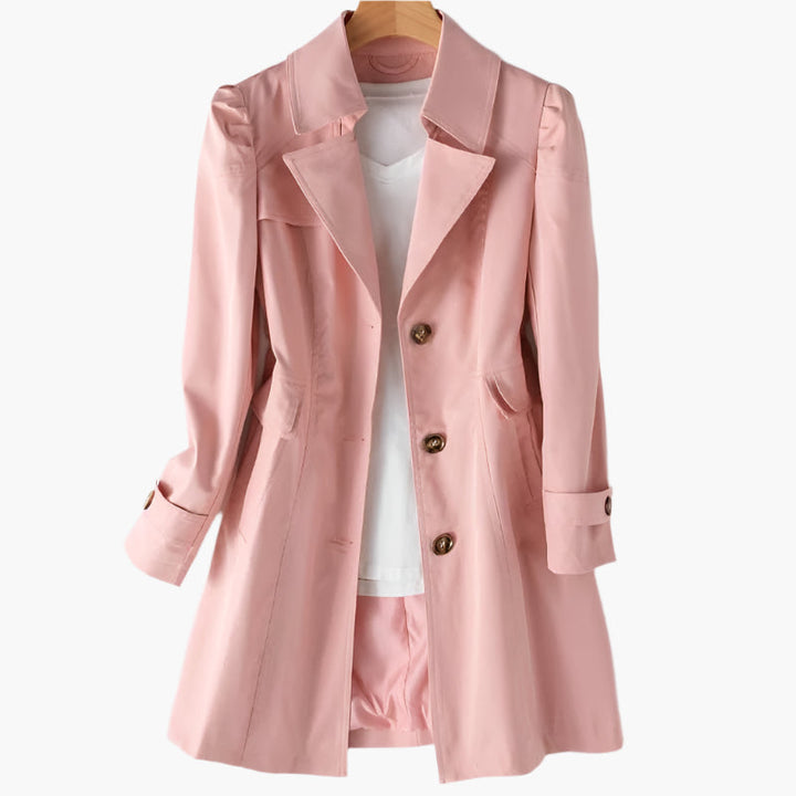 Elena | Zeitloser und vielseitiger langer Trenchcoat