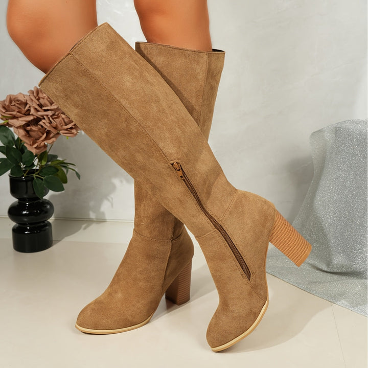 Isabella | Comfortable Wide Calf Western Knee High Cowboy Boots