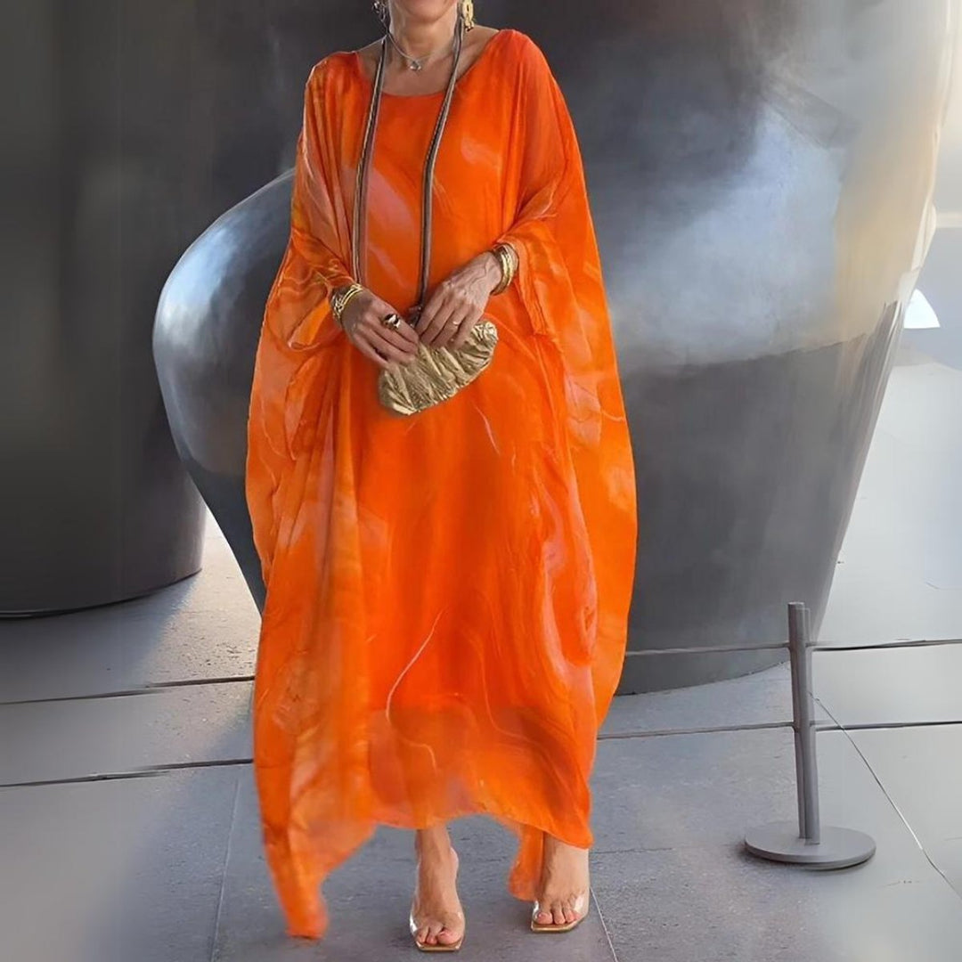 Emily | Elegant And Flowing Long-Sleeved Maxi Dress