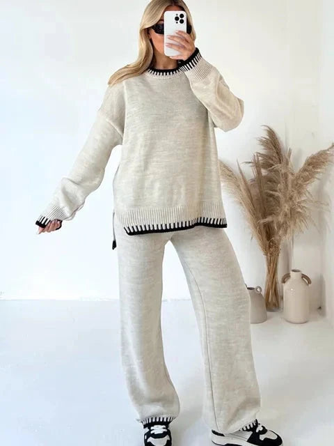 Stella | Ensemble deux pièces douillet et élégant en maille pour femme