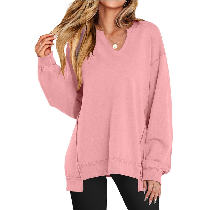Sofia | Weiches und bequemes Oversize-Tunikashirt mit V-Ausschnitt