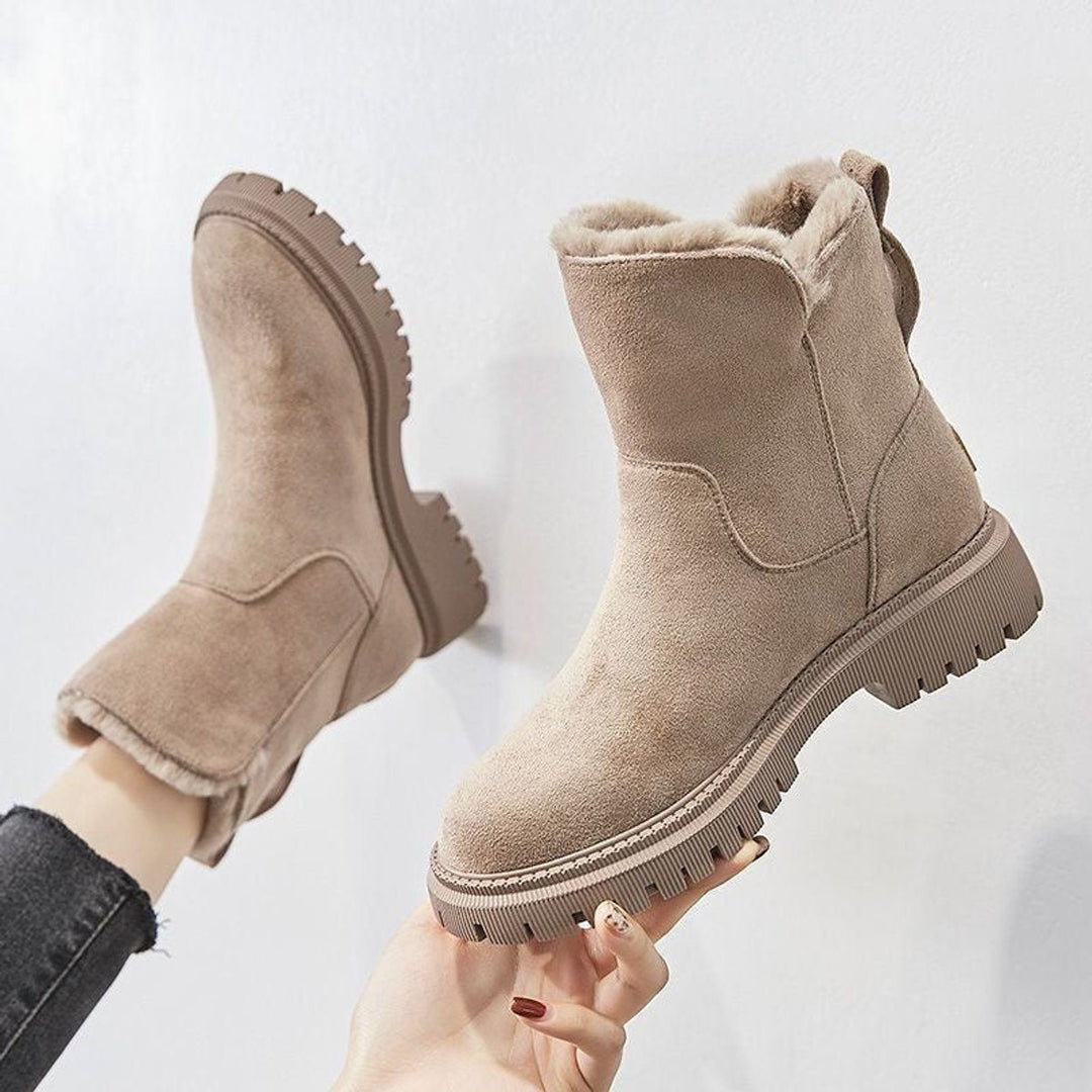 Nova | Chic and Cozy  Slip-On Winter Ankle Boots