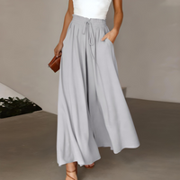 Sophia | Elegante und atmungsaktive Hose aus reiner Baumwolle mit weitem Bein