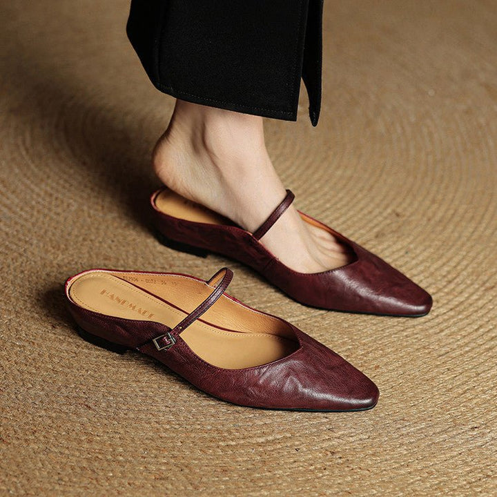 Valentina | Mules raffinées et sophistiquées en cuir à bout pointu