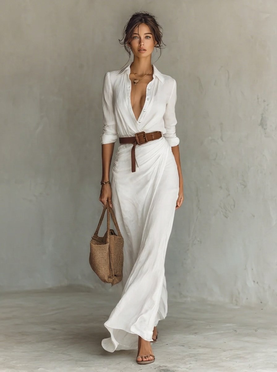 Isabella | Modern And Figure-Defining Long-Sleeved Maxi Dress