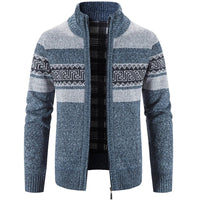 Lucas | Stylische Strickpulloverjacke mit Stehkragen