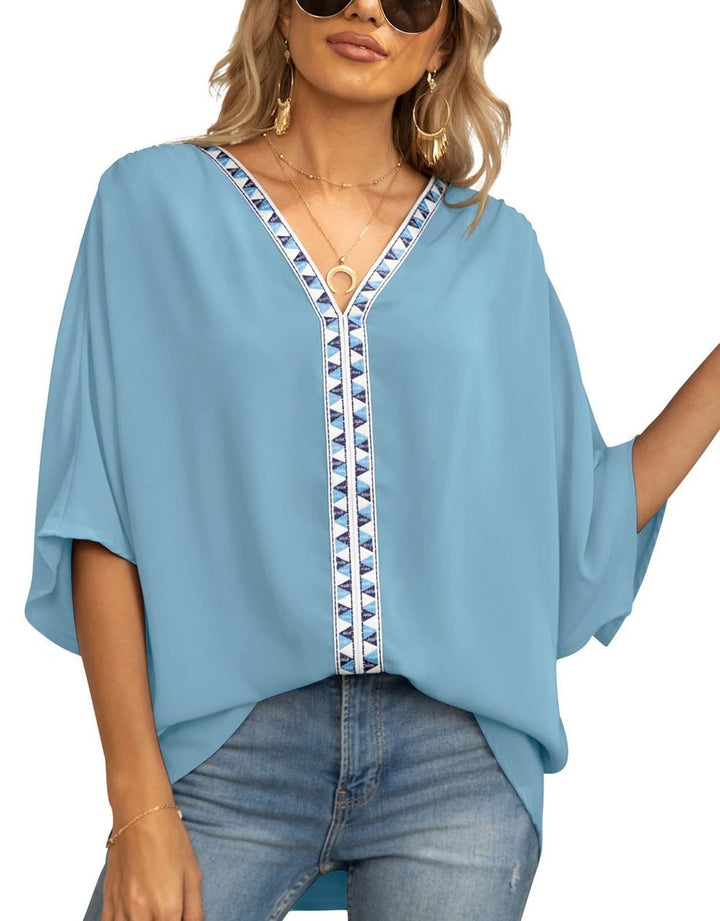Emily | Top a tunica casual e confortevole con ricami