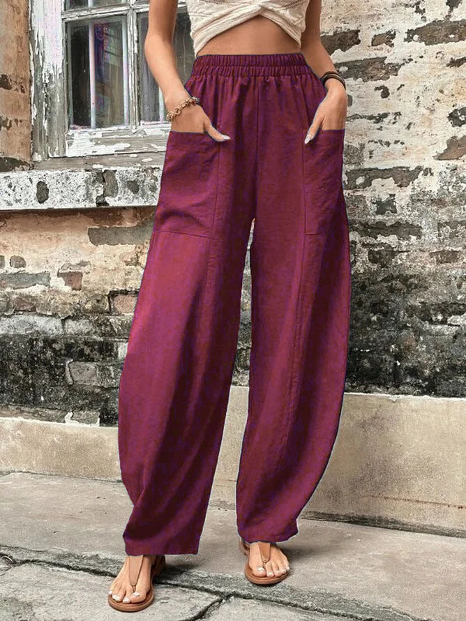Nora | Pantalon palazzo décontracté et fluide à jambes larges