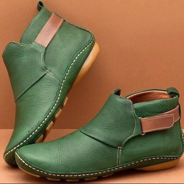 Amelia | Comfortable Leather Strap Ankle Boots