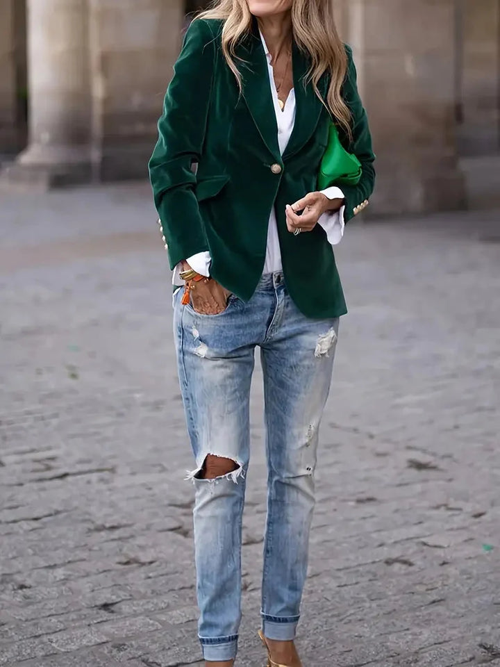 Sophia | Comfortable And Luxurious Women's Velvet Blazer
