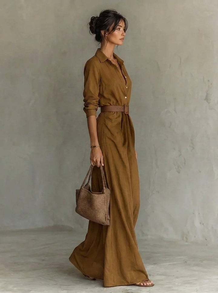 Isabella | Modern And Figure-Defining Long-Sleeved Maxi Dress
