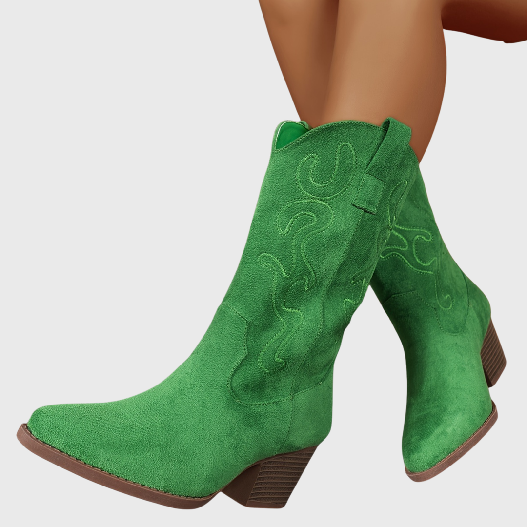 Aurelia | Comfortable And Stylish Wide Calf Cowboy Boots
