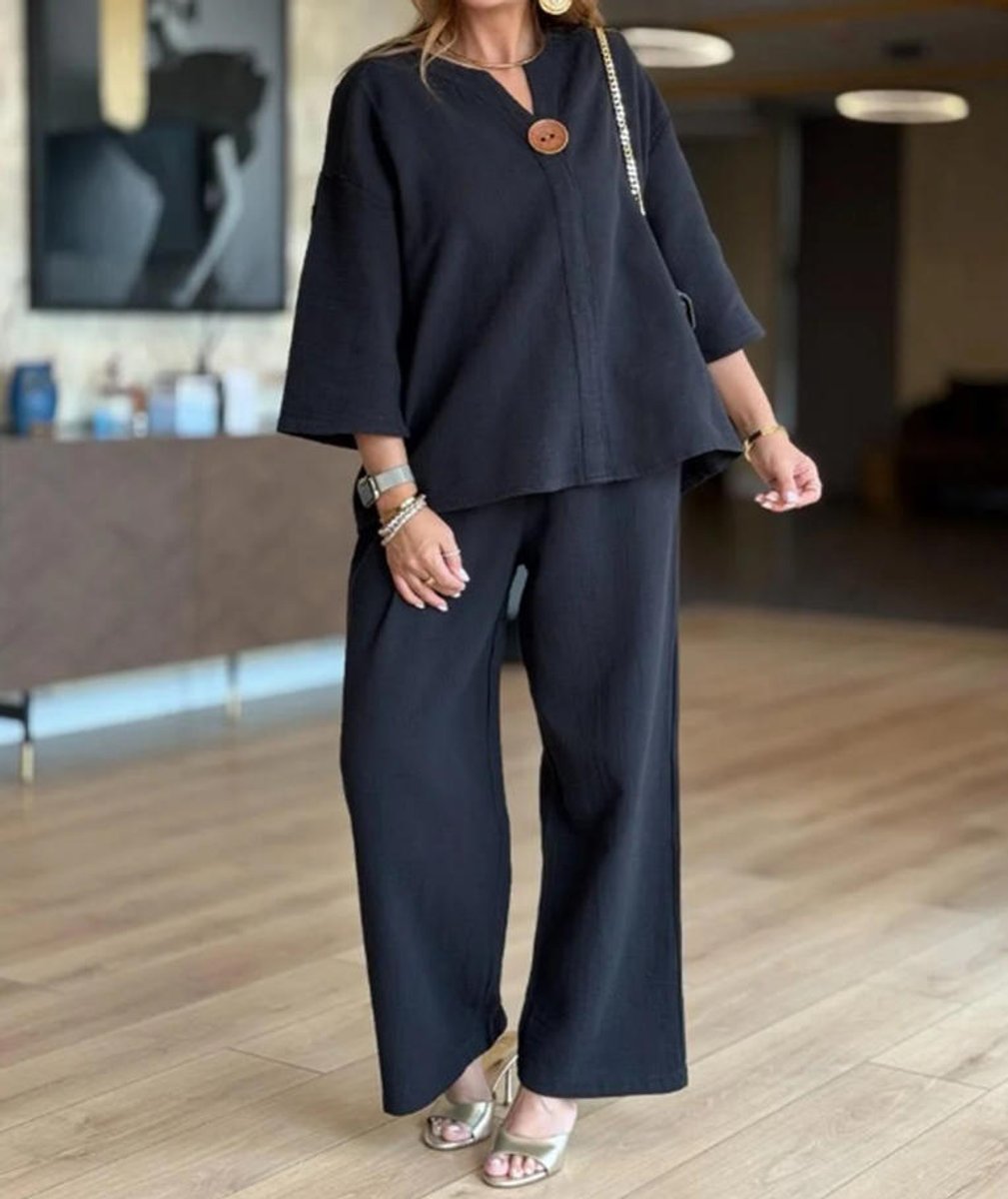 Elizabeth | Ensemble élégant et confortable composé d’une tunique et d’un pantalon large