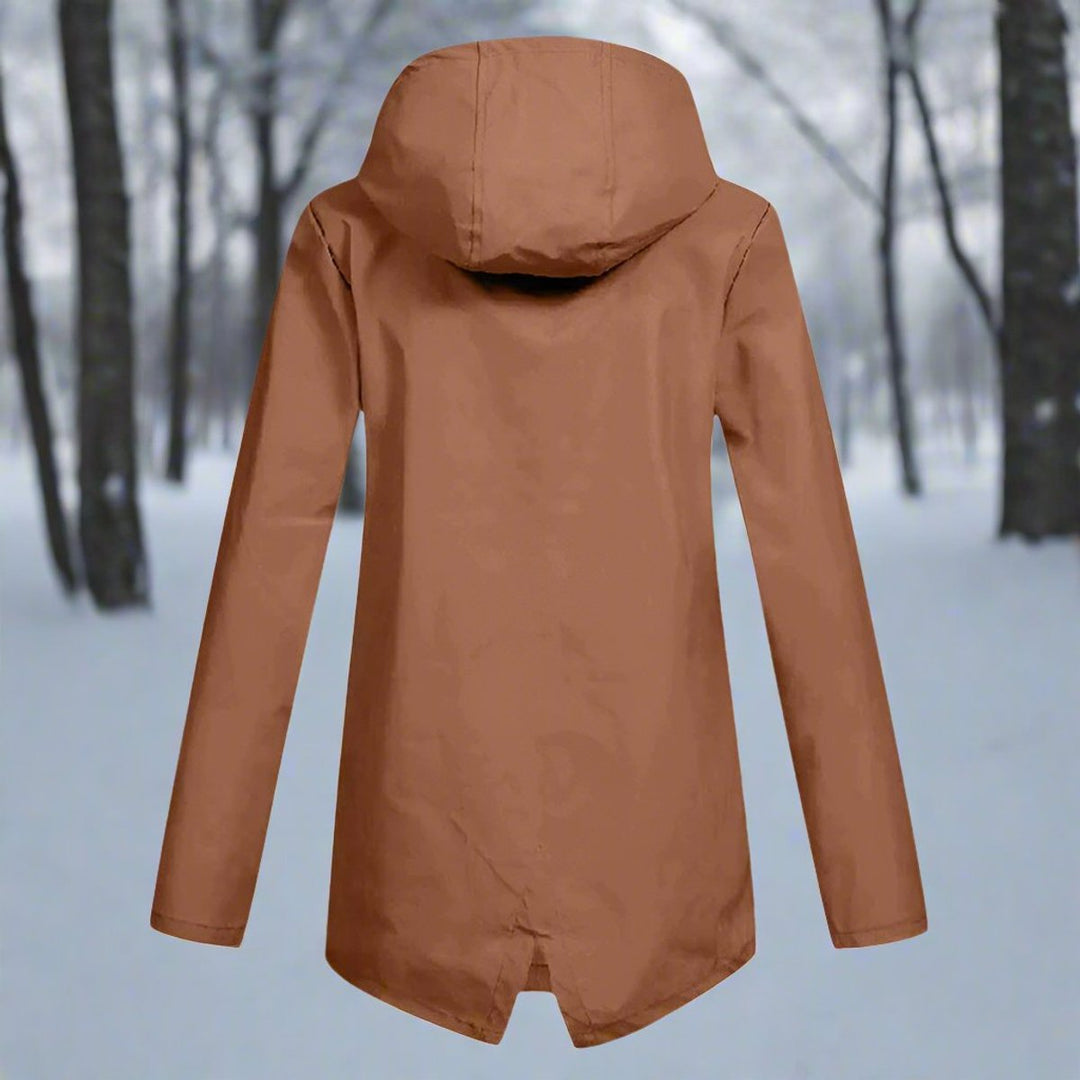 Nora | Leichte und stilvolle wasserdichte Regenjacke mit Kapuze