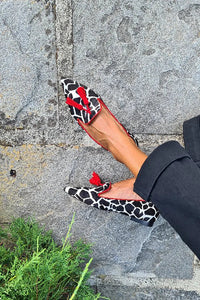 Charlotte | Bold And Stylish Animal-Print Fringe Loafers