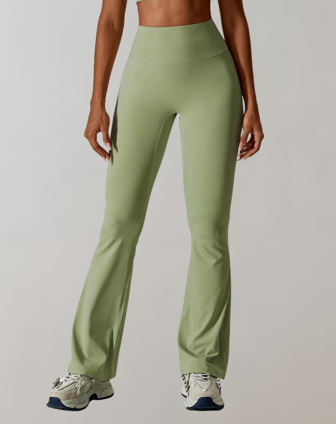 Olivia | Sportliche und elegante Yogahose mit hohem Bund und weitem Bein