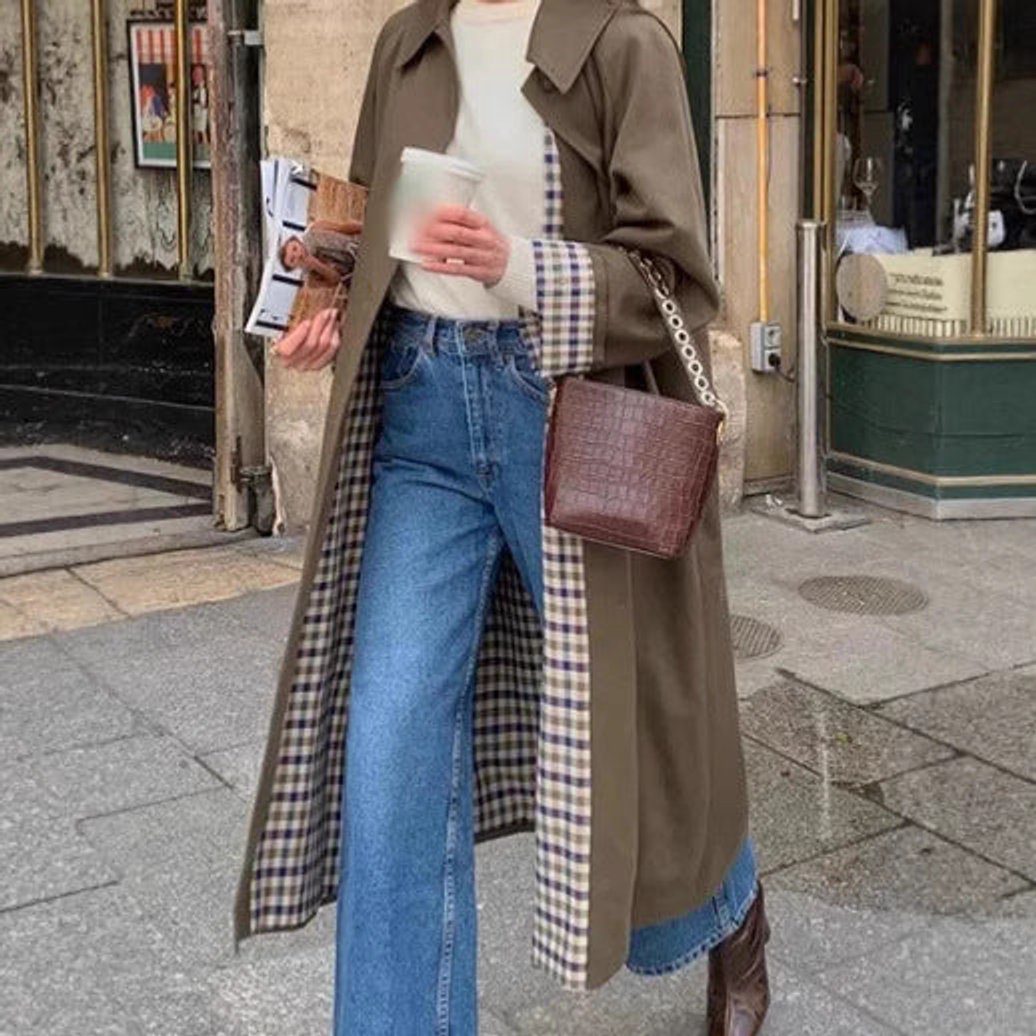 Laura | Schicker und bequemer oversized karierter Trenchcoat
