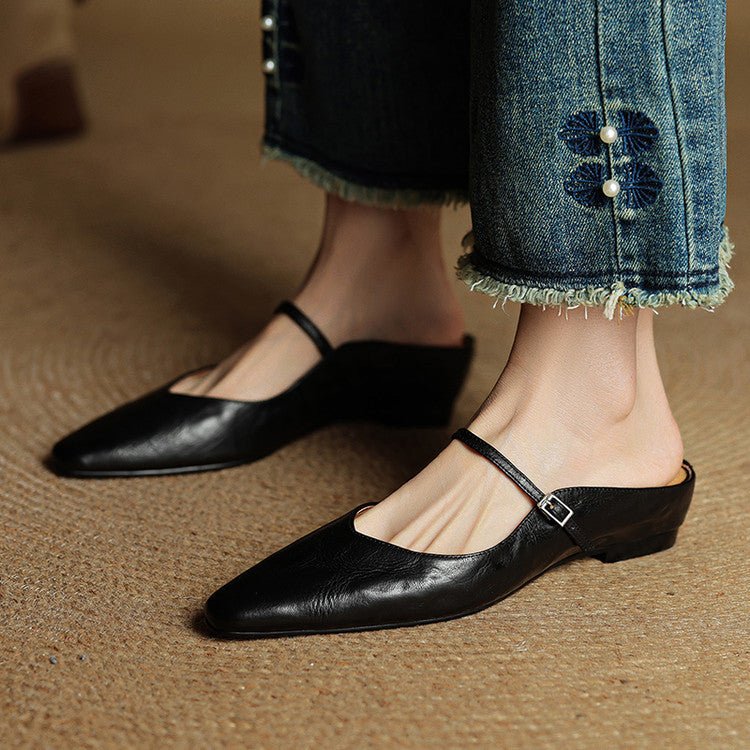 Valentina | Mules raffinées et sophistiquées en cuir à bout pointu