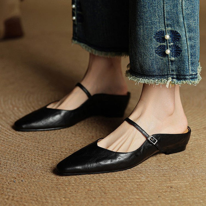 Valentina | Mules raffinées et sophistiquées en cuir à bout pointu