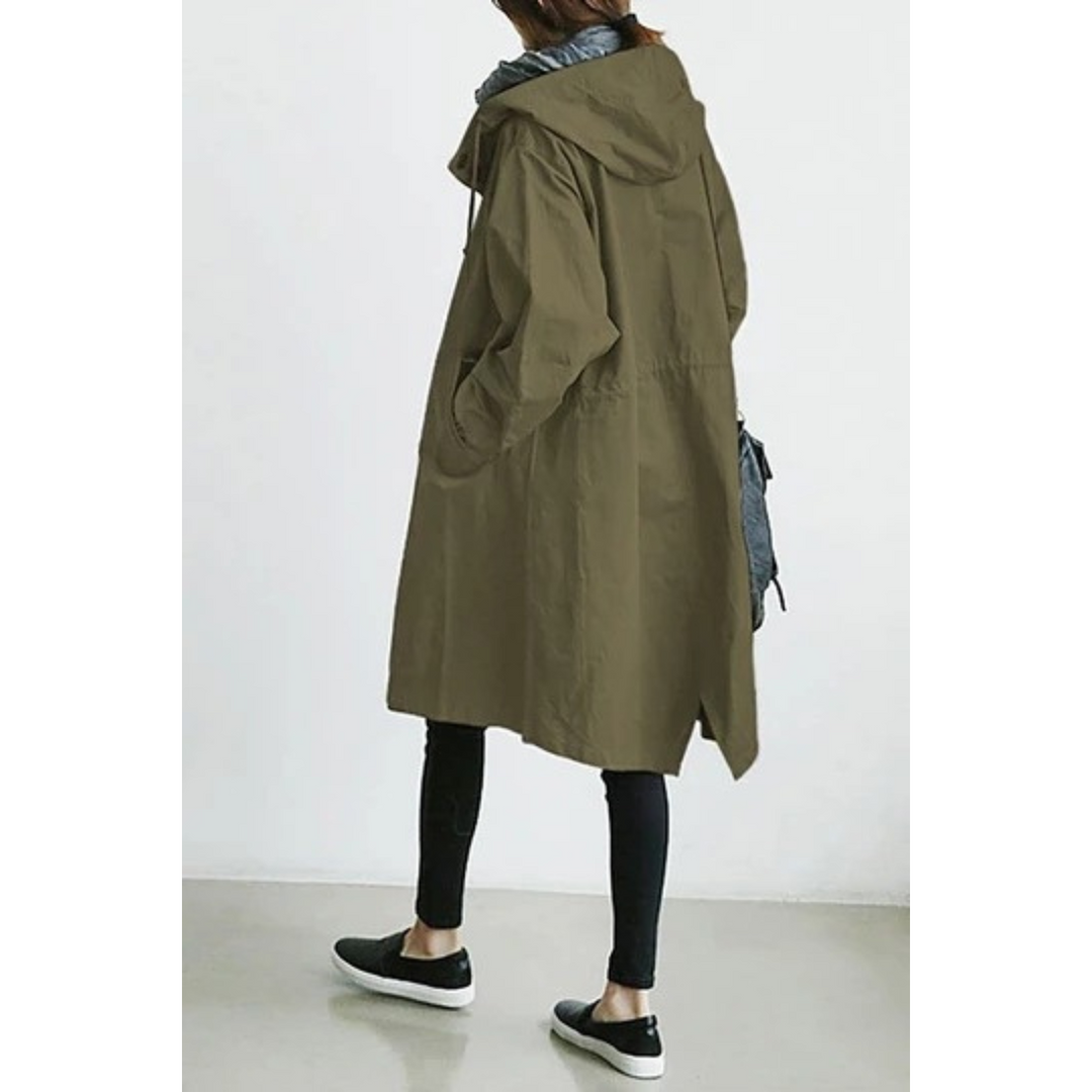 Clara | Trench-coat à capuche, raffiné et protecteur