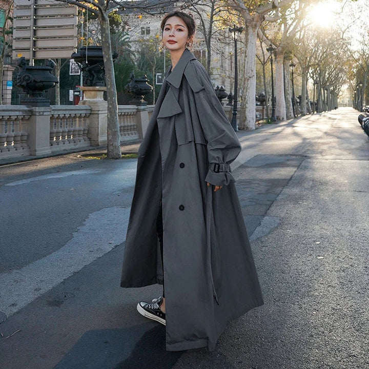 Camille | Trench-coat long oversize élégant avec ceinture à la taille
