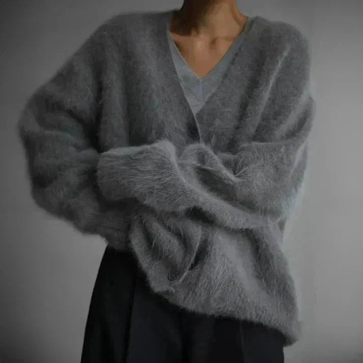 Emily | Cardigan en maille doux et élégant à col en V
