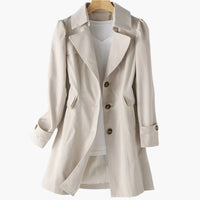 Elena | Zeitloser und vielseitiger langer Trenchcoat