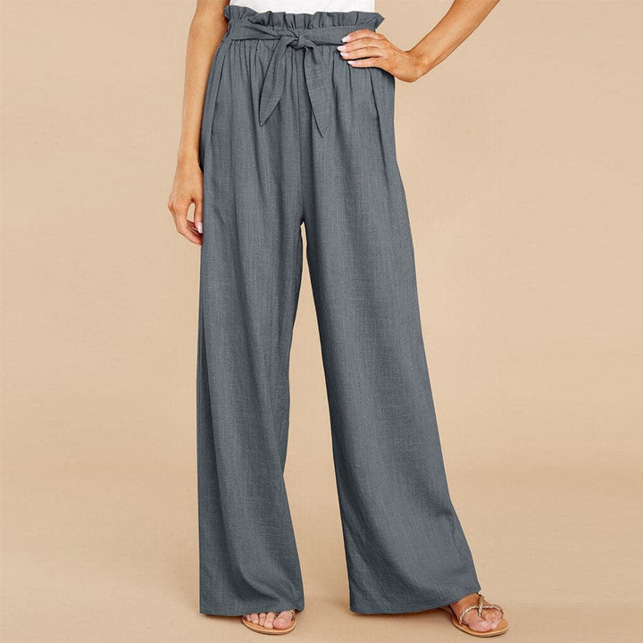 Emma | Pantalon élégant et polyvalent à taille haute et jambes larges