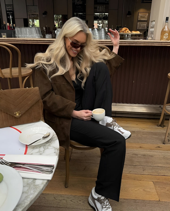 Jessika | Blazer in camoscio lussuoso e raffinato