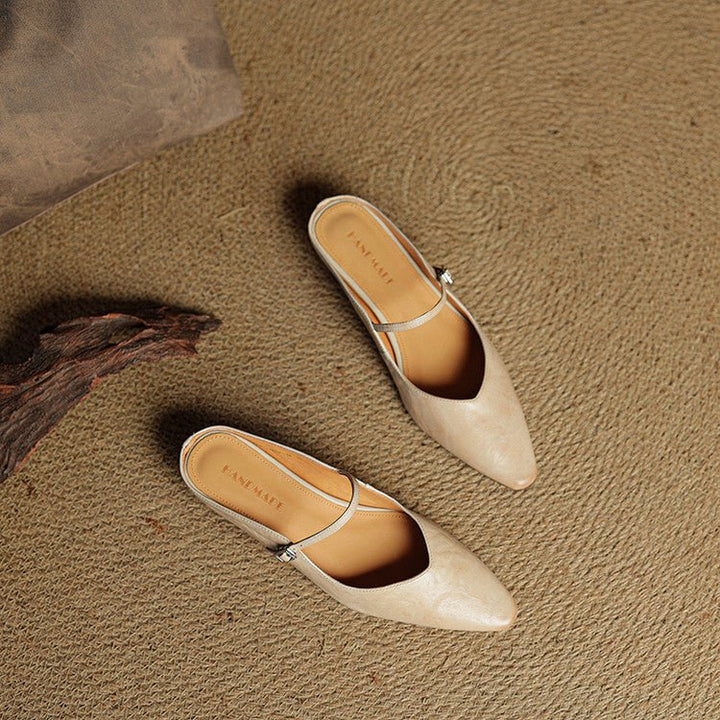 Valentina | Mules raffinées et sophistiquées en cuir à bout pointu